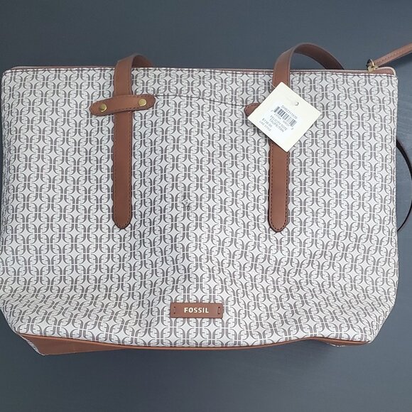 Fossil Bags | Fossil Felicity Signature Tote Handbag Taupe Tan | One Size - Picture 2 of 12